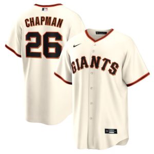 Men's San Francisco Giants #26 Matt Chapman Nike Cream Home Replica Jersey