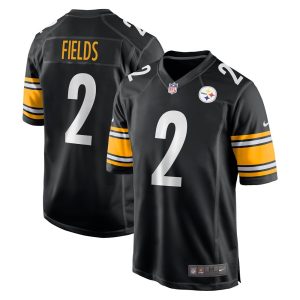 Men's Pittsburgh Steelers Justin Fields  Black Game Player Jersey