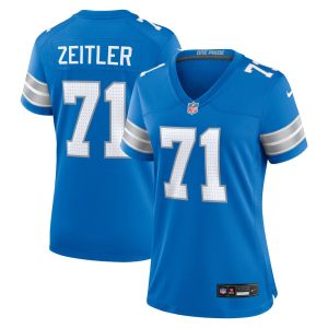 Women's Detroit Lions Kevin Zeitler   Blue Game Jersey
