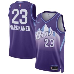 Unisex Utah Jazz Lauri Markkanen  Purple 2024/25 Swingman Player Jersey - City Edition