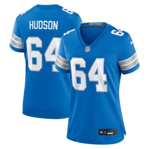 Women's Detroit Lions Bryan Hudson   Blue Game Jersey