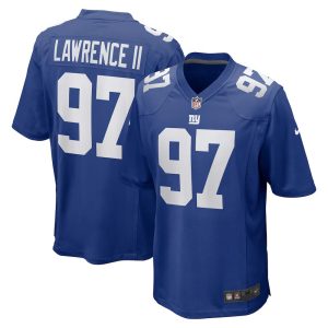 Youth New York Giants #97 Dexter Lawrence II Nike Royal Team Game Player Jersey