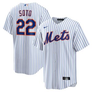Youth New York Mets #22 Juan Soto  White Home Game Player Jersey