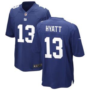 Youth New York Giants #13 Jalin Hyatt Royal Classic Game Jersey