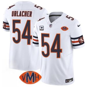 Men's Chicago Bears #54 Brian Urlacher White 2025 F.U.S.E. With 4-Star C Patch VMH Patch Vapor Untouchable Limited Stitched Football Jersey