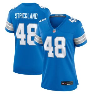 Women's Detroit Lions Loren Strickland   Blue Game Jersey