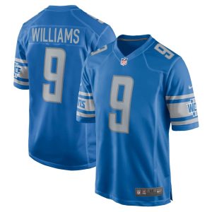 Men's Detroit Lions Jameson Williams  Blue Player Game Jersey