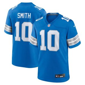 Men's Detroit Lions Tre Quan Smith   Blue Game Jersey