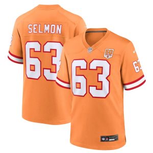 Men's Tampa Bay Buccaneers #63 Lee Roy Selmon Nike Creamsicle 50th Season Game Jersey
