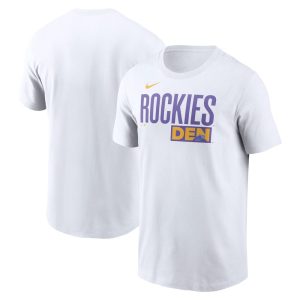 Men's Colorado Rockies Nike White 2025 City Connect Wordmark T-Shirt