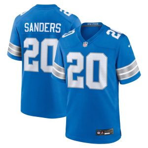 Men's Detroit Lions #20 Barry Sanders  Blue Retired Player Game Jersey