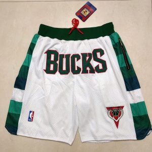 Milwaukee Bucks White Shorts
