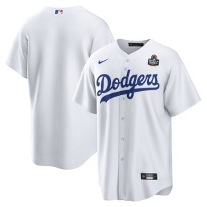 Men's Los Angeles Dodgers   White 2024 World Series Big & Tall Replica Jersey
