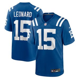 Youth Indianapolis Colts #15 Riley Leonard Nike Royal Team Game Jersey