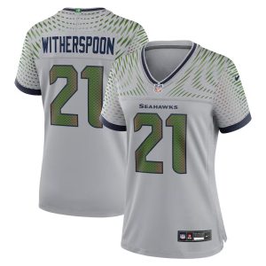 Women's Seattle Seahawks #21 Devon Witherspoon Gray Rivalries Collection Game Jersey