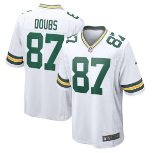Youth Green Bay Packers #87 Romeo Doubs Nike White Game Player Jersey