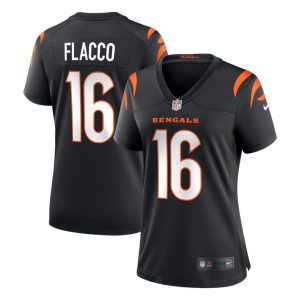 Women's Cincinnati Bengals #16 Joe Flacco Nike Black Team Game Jersey