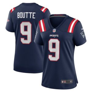 Women's New England Patriots #9 Kayshon Boutte Nike Navy Game Jersey