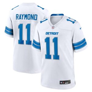Youth Detroit Lions #11 Kalif Raymond Nike White Team Game Jersey