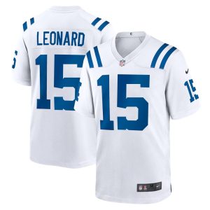 Youth Indianapolis Colts #15 Riley Leonard Nike White Team Game Jersey