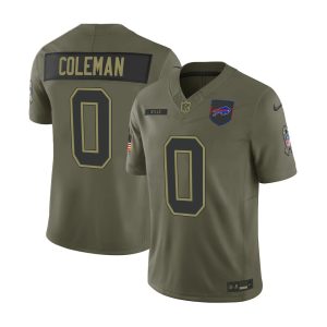 Youth's Buffalo Bills #0 Keon Coleman Nike Olive 2025 Salute to Service Retired Limited Jersey