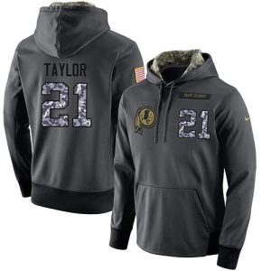 NFL Men's  Washington Redskins #21 Sean Taylor Stitched Black Anthracite Salute to Service Player Performance Hoodie