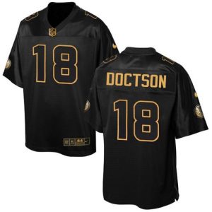 Redskins #18 Josh Doctson Black Men's Stitched NFL Elite Pro Line Gold Collection Jersey