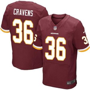 Redskins #36 Su'a Cravens Burgundy Red Team Color Men's Stitched NFL Elite Jersey