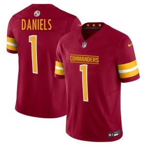 Men's Washington Commanders #5 Jayden Daniels  Burgundy 2024 NFL Draft First Round Pick Player F.U.S.E. Vapor Untouchable Limited Stitched Football Jersey