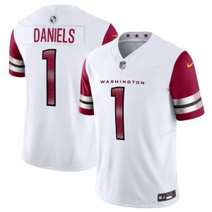Men's Washington Commanders #5 Jayden Daniels  White 2024 NFL Draft First Round Pick Player F.U.S.E. Vapor Untouchable Limited Stitched Football Jersey