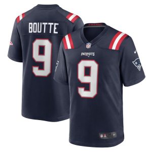 Youth New England Patriots #9 Kayshon Boutte Nike Navy Game Jersey