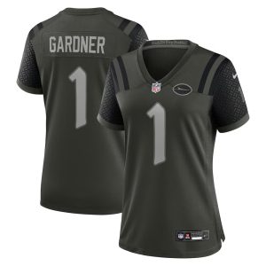 Women's New York Jets #1 Ahmad Sauce Gardner Black Rivalries Collection Game Jersey