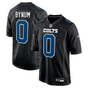 Men's Indianapolis Colts #0 Camryn Bynum Nike Carbon Black Fashion Game Jersey