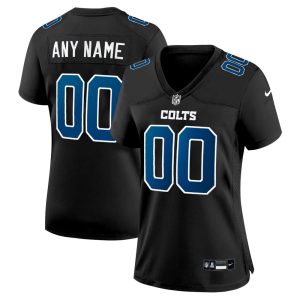 Women's Indianapolis Colts Custom Nike Carbon Black Fashion Game Jersey