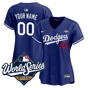 Women's Los Angeles Dodgers Custom Nike Royal 2025 World Series Home Limited Jersey