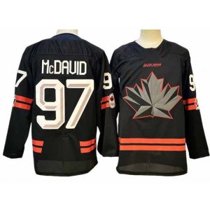 Men's #97 Connor McDavid Black Hockey Canada 2026 Jersey