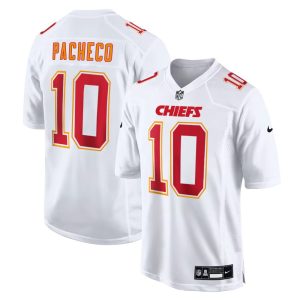 Youth Kansas City Chiefs #10 Isiah Pacheco Tundra White Fashion Game Jersey