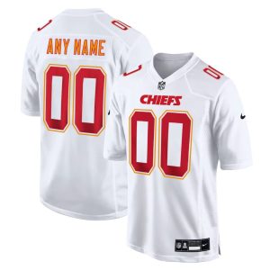 Youth Kansas City Chiefs Custom Tundra White Fashion Game Jersey
