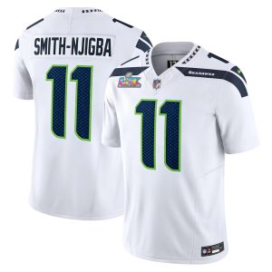 Men's Seattle Seahawks #11 Jaxon Smith-Njigba White Super Bowl LX Vapor F.U.S.E. Limited Stitched Jersey