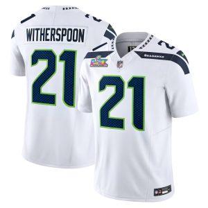 Youth Seattle Seahawks #21 Devon Witherspoon White Super Bowl LX Vapor F.U.S.E. Limited Stitched Jersey