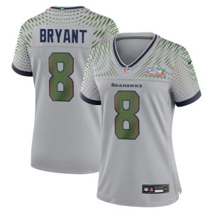 Women's Seattle Seahawks #8 Coby Bryant Gray Super Bowl LX Rivalries Collection Game Stitched Jersey