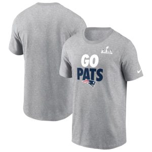 Men's New England Patriots  Heather Gray Super Bowl LX Fast As Fast Gets T-Shirt